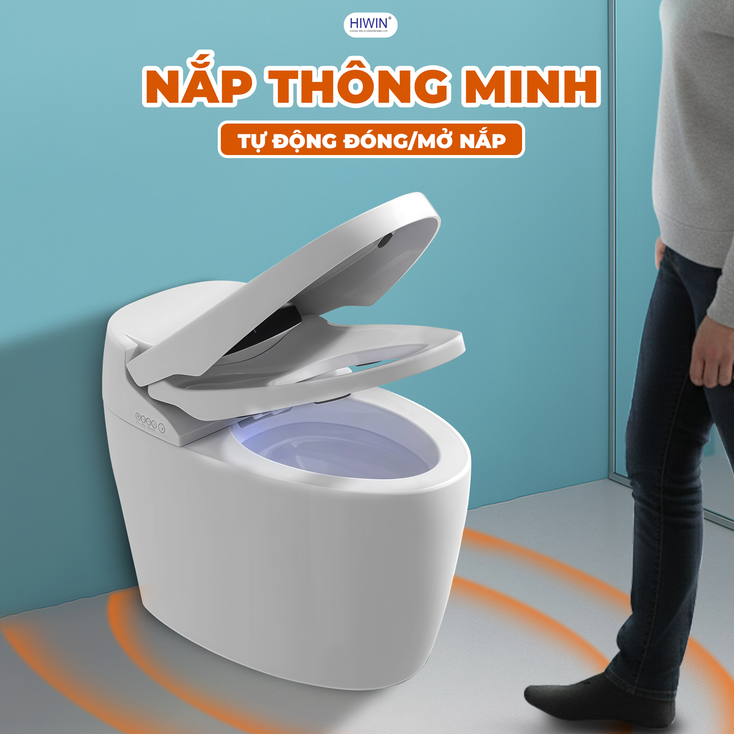 Cảm biến thông minh, nắp tự đóng mở đầy tiện lợi