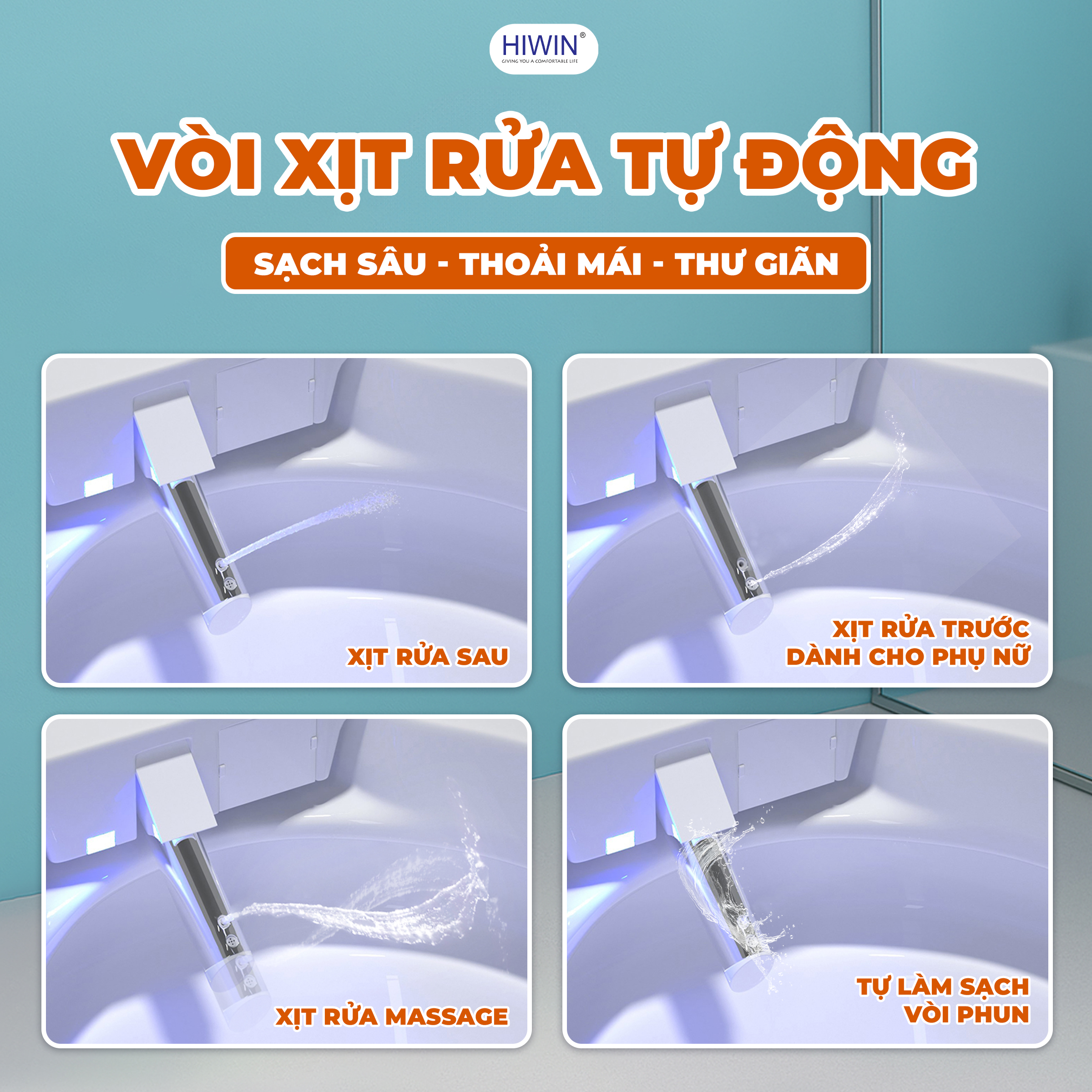 Chế độ xịt rửa linh hoạt, chăm sóc tối ưu cho từng nhu cầu