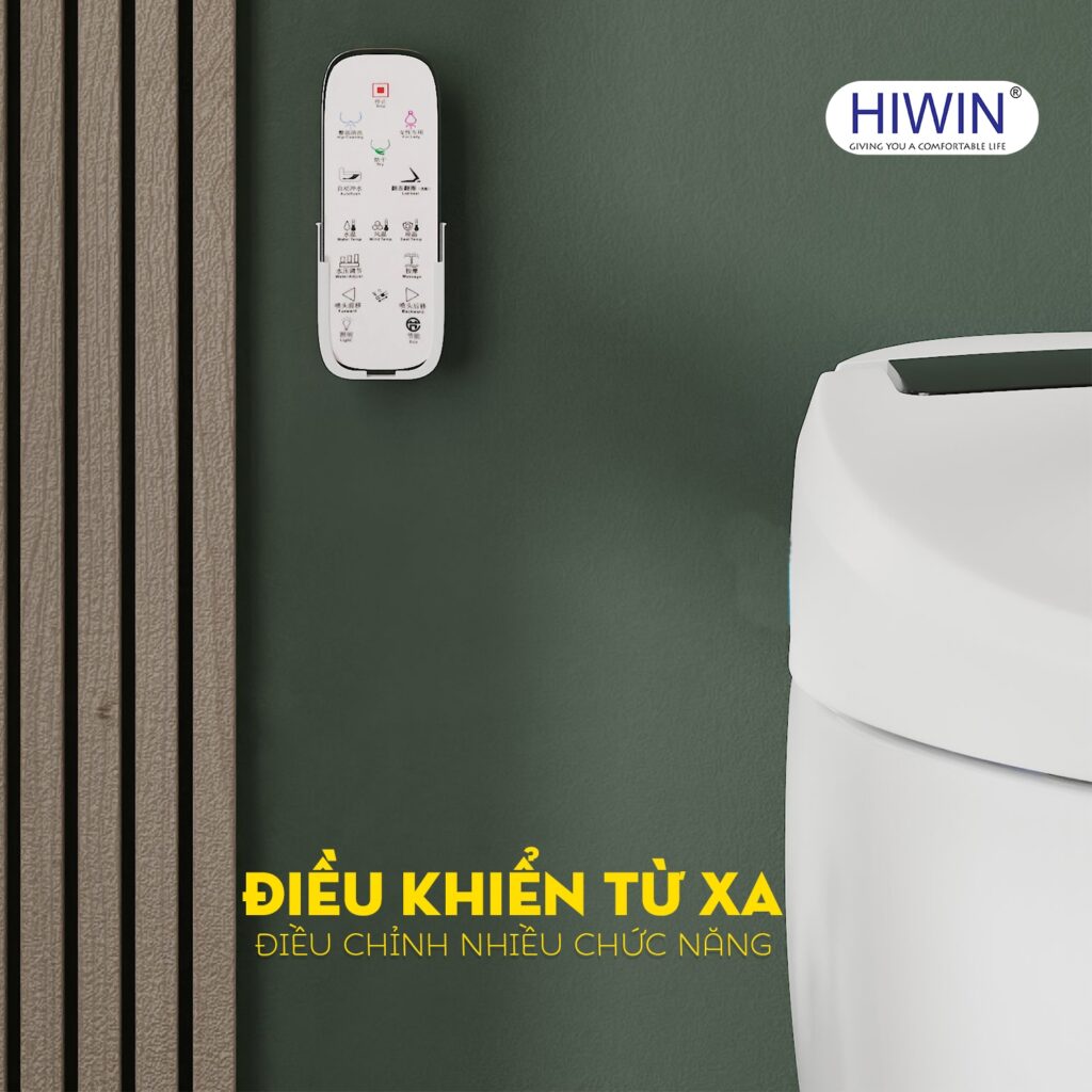 Bồn cầu thông minh sử dụng điều khiển điều chỉnh chức năng