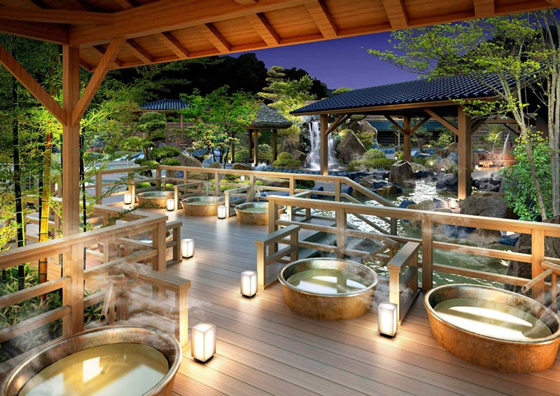 Phòng cách khu biệt thự của Onsen Quang Hanh mang đậm phong cách Nhật Bản