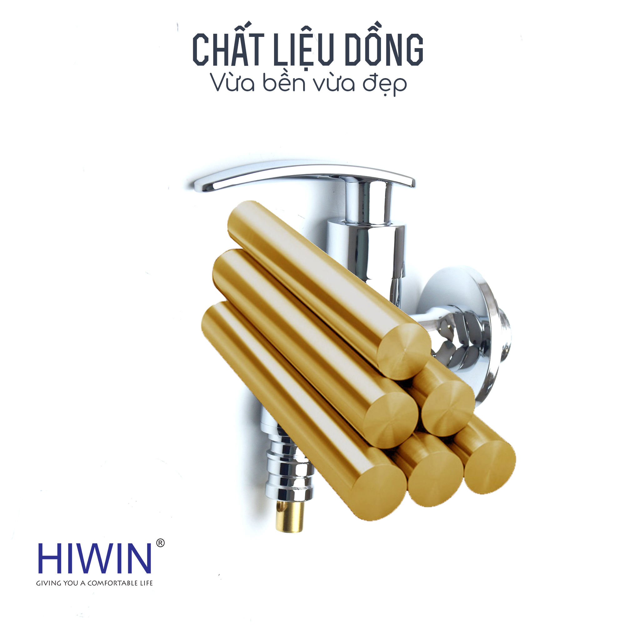 Chất liệu đồng, có khả năng chịu lực và chịu nhiệt tốt, chống ăn mòn cả trong môi trường ẩm ướt