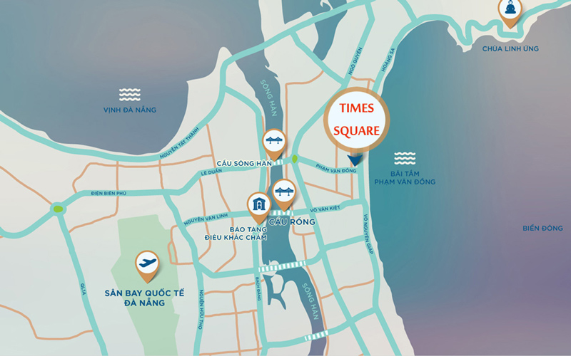 bản đồ dự án Condotel Time Square Đà Nẵng