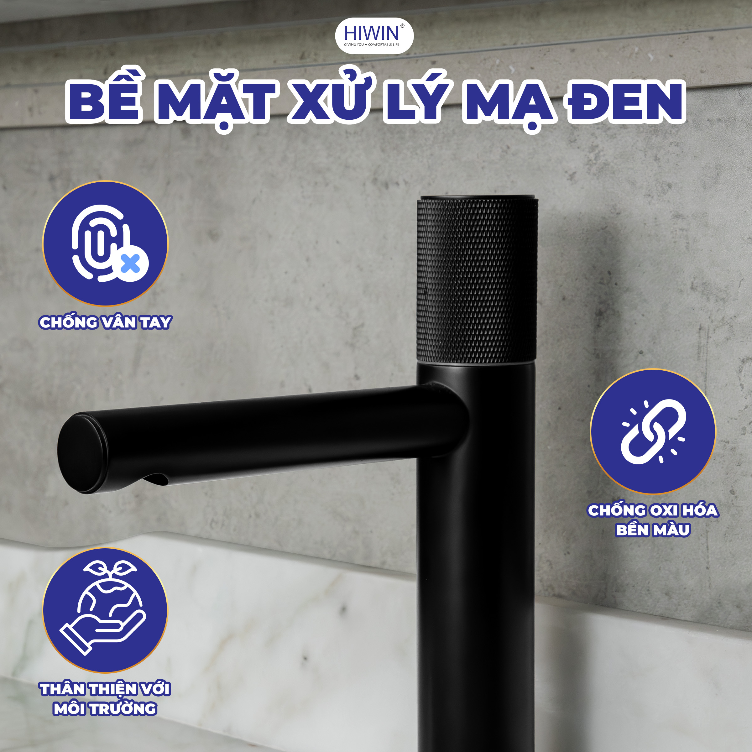 Bề mặt được xử lý mạ đen tăng độ bền bỉ cho sản phẩm