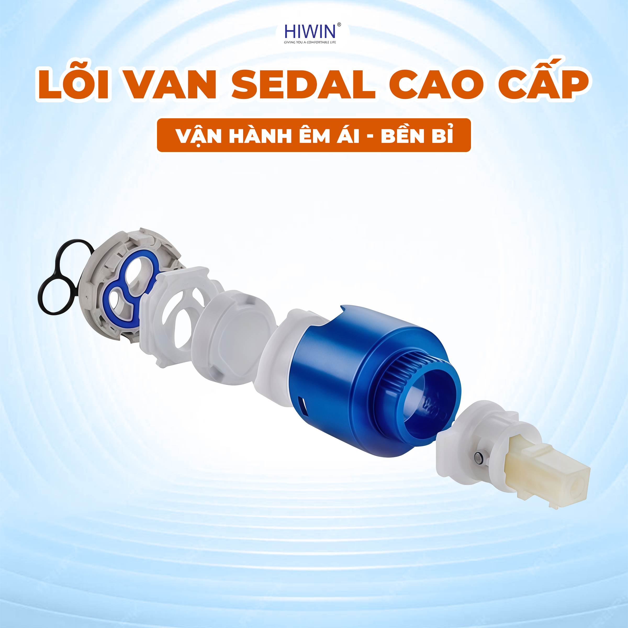 Lõi van thương hiệu Sedal cao cấp, bền bỉ