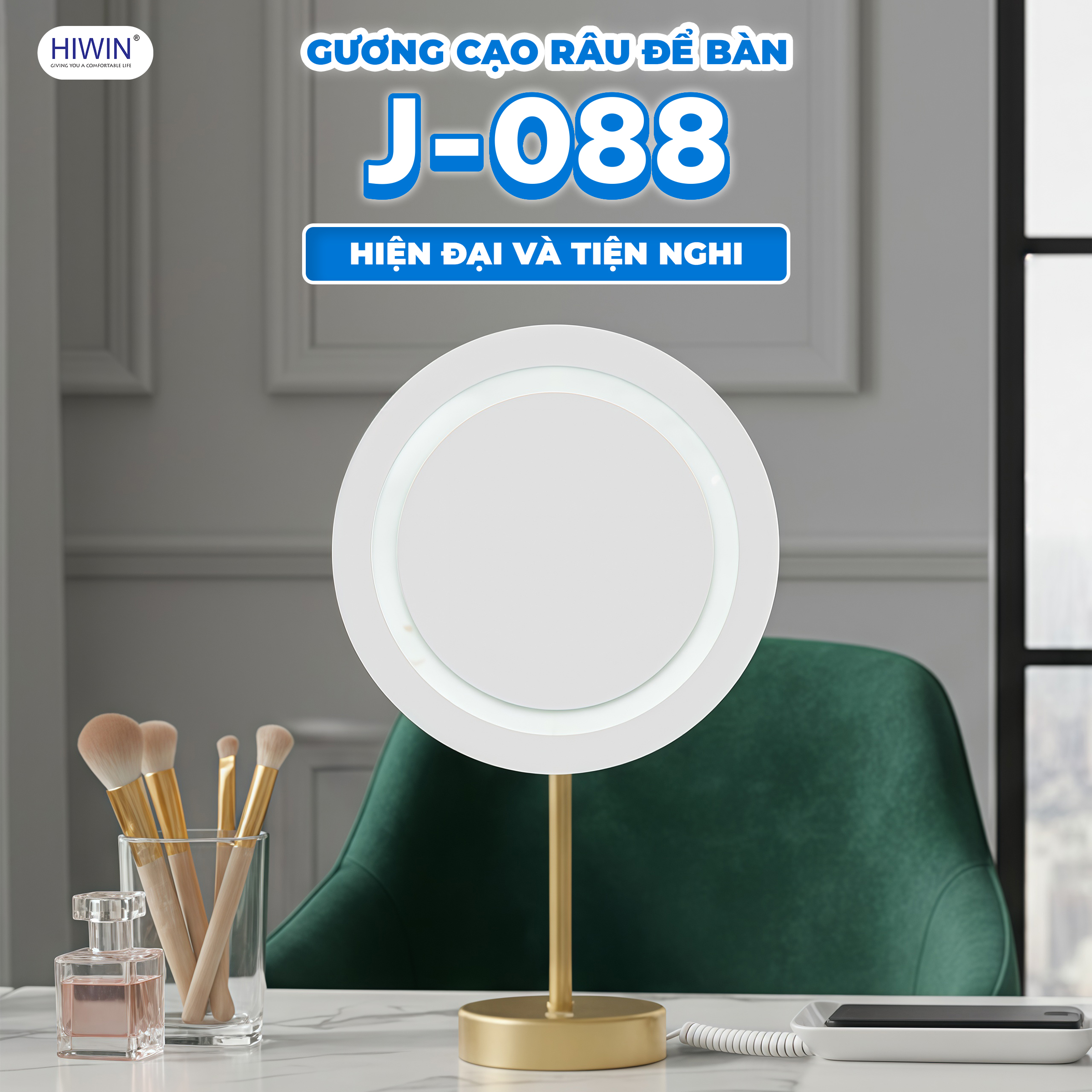 Tổng quan thiết kế gương cạo râu gương trang điểm J-088