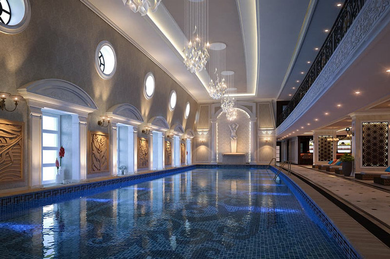 Bể bơi 4 mùa tại khách sạn MerPerle Dalat Hotel