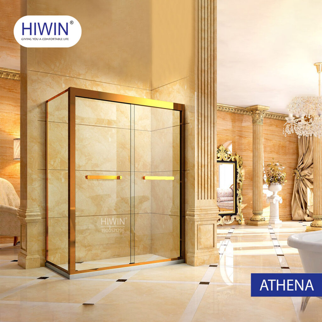 vách tắm kính cao cấp cửa trượt Athena cao cấp của Hiwin