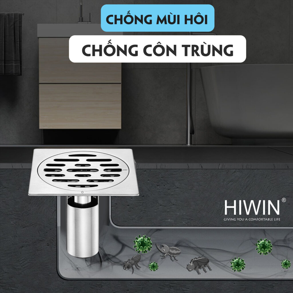 Ga thoát sàn HIWIN FD-4320 giúp chống mùi hôi và côn trùng