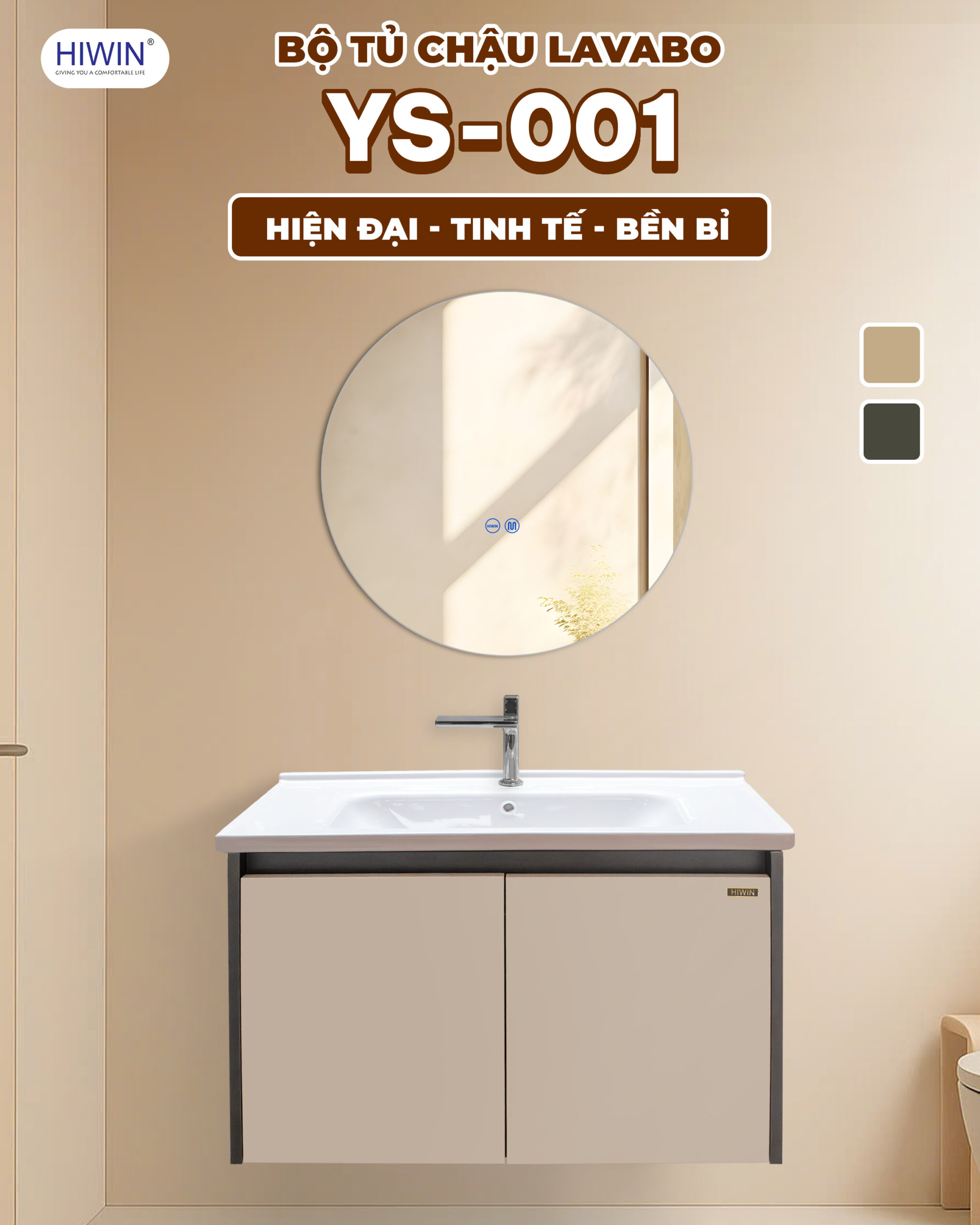 Bộ tủ chậu Lavabo Hiwin YS-001