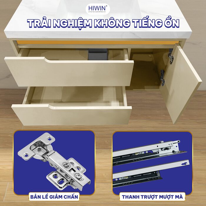 Bản lề giảm chấn giúp đóng mở êm ái hơn bao giờ hết
