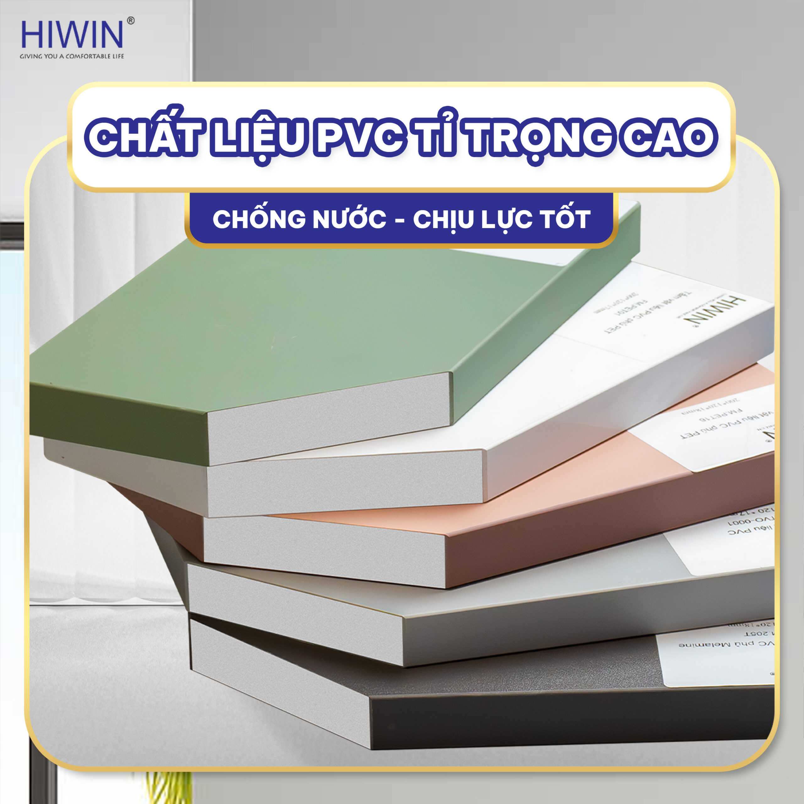 Tủ Hiwin YP-011 được hoàn thiện từ chất liệu nhựa PVC mật độ cao
