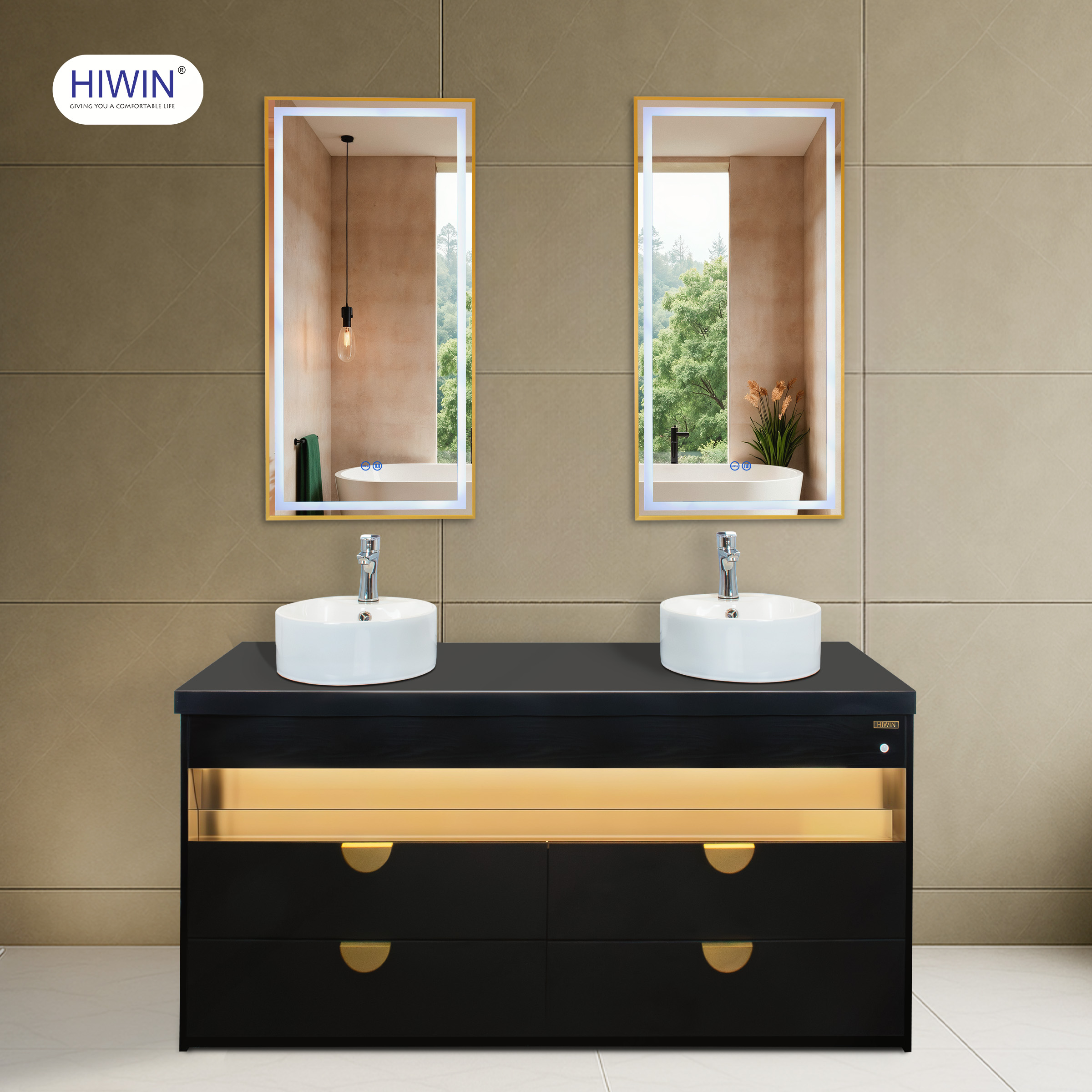 Bộ tủ chậu Lavabo đôi