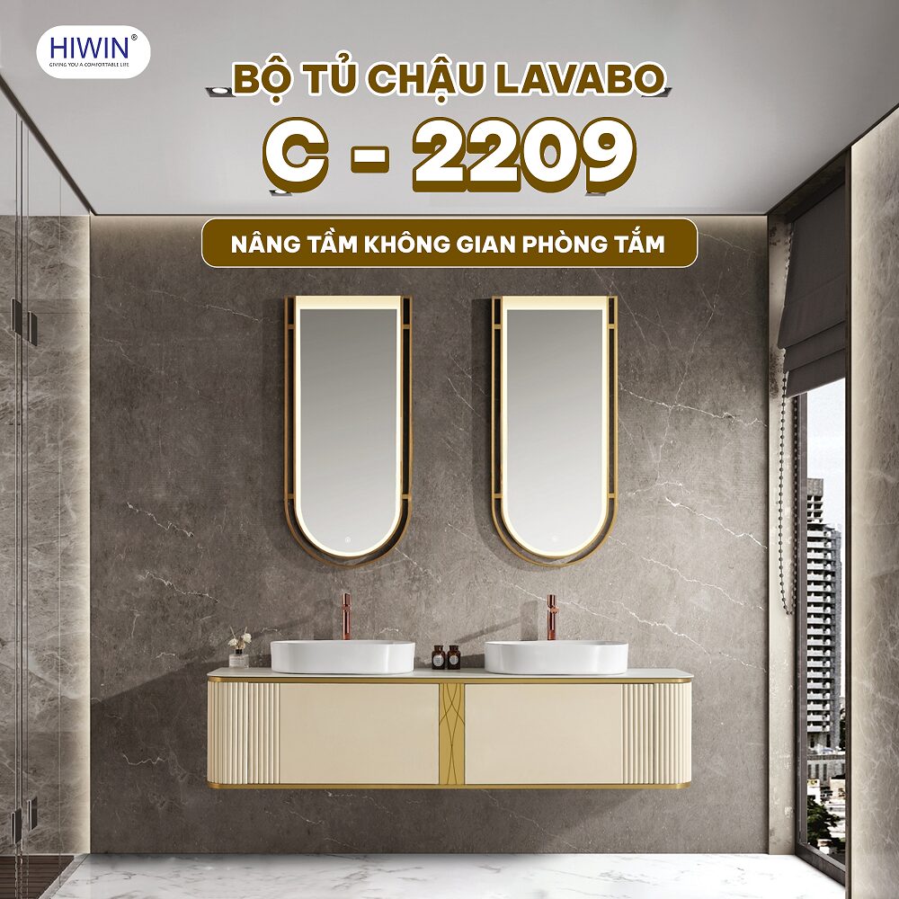 Tủ chậu Hiwin C-2209A là sự kết hợp giữa thiết kế cổ điển và hiện đại