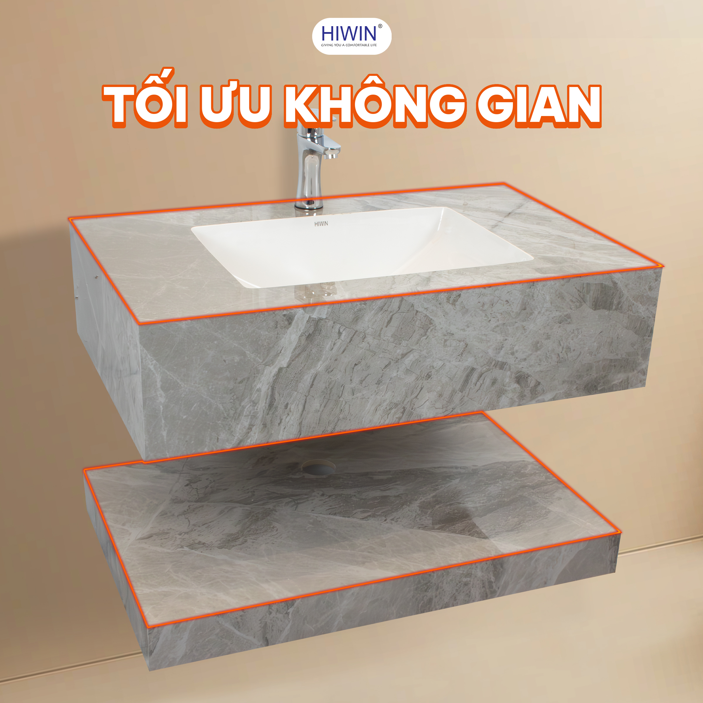 Bộ bàn đá Hiwin YC-018 tinh tế trong từng chi tiết, đa dạng công năng sử dụng