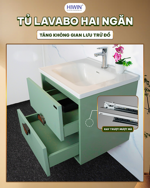 Hệ thống ngăn kéo tiện lợi của bộ tủ chậu Lavabo YP-1469-60