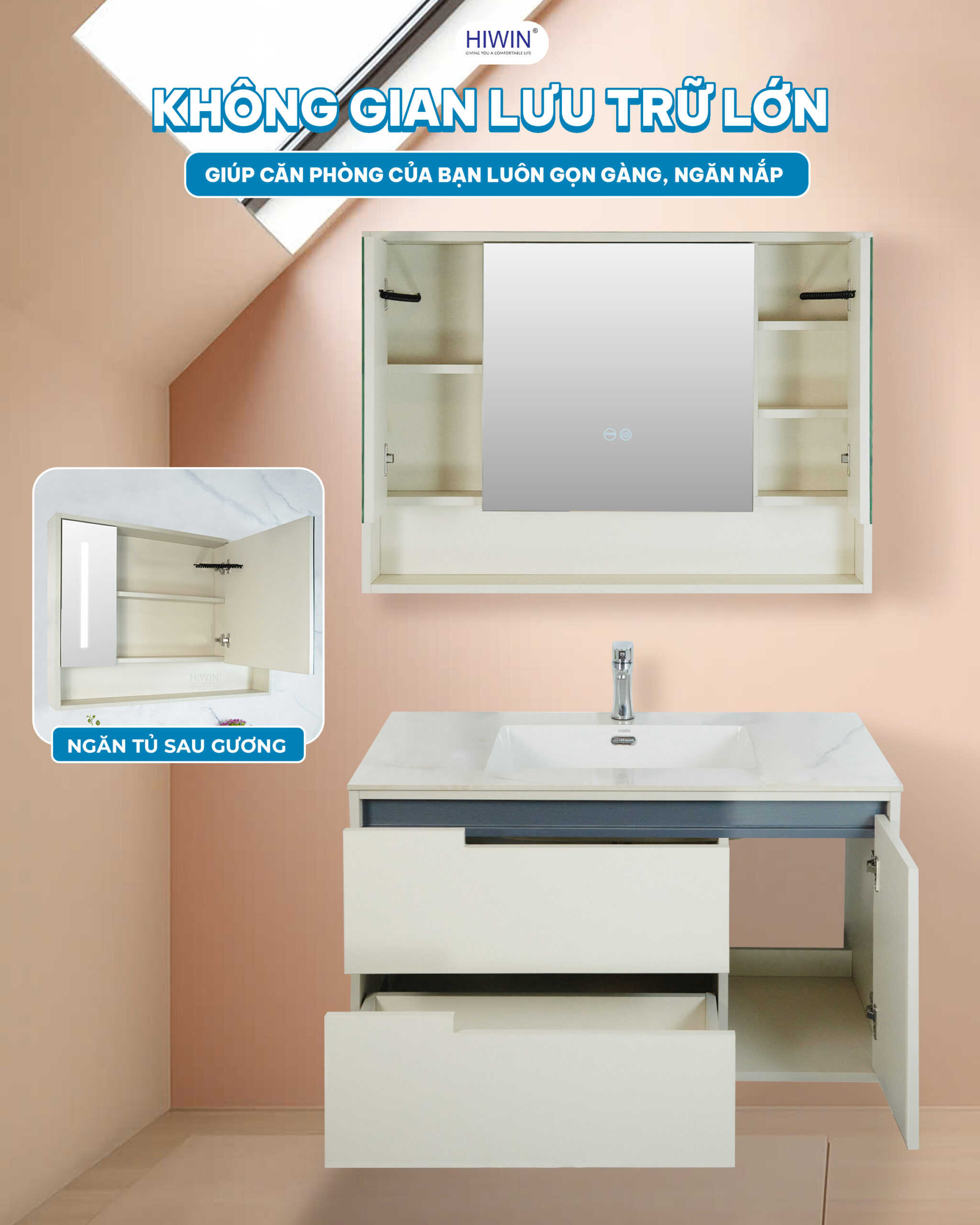 Tủ chính YS-014 có không gian lưu giữ hoàn hảo