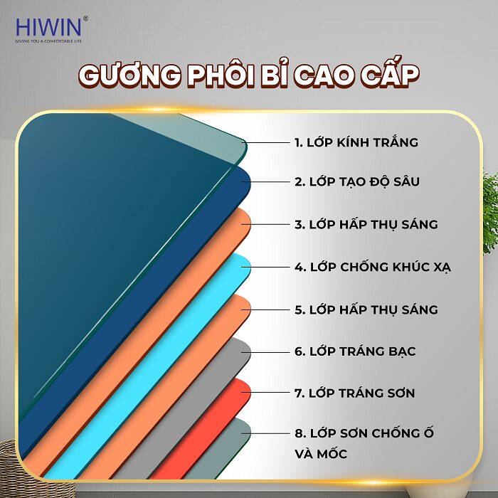 Tủ gương sang trọng với phôi Bỉ nhập khẩu