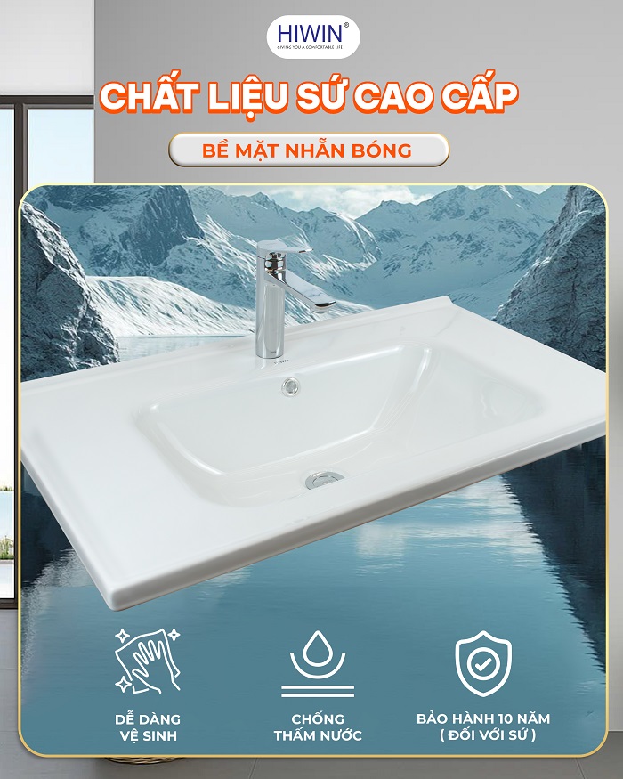 Chậu sứ Lavabo Hiwin cao cấp