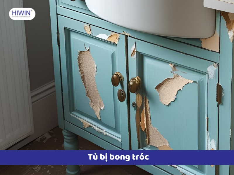 Bề mặt tủ chậu Lavabo bị bong tróc