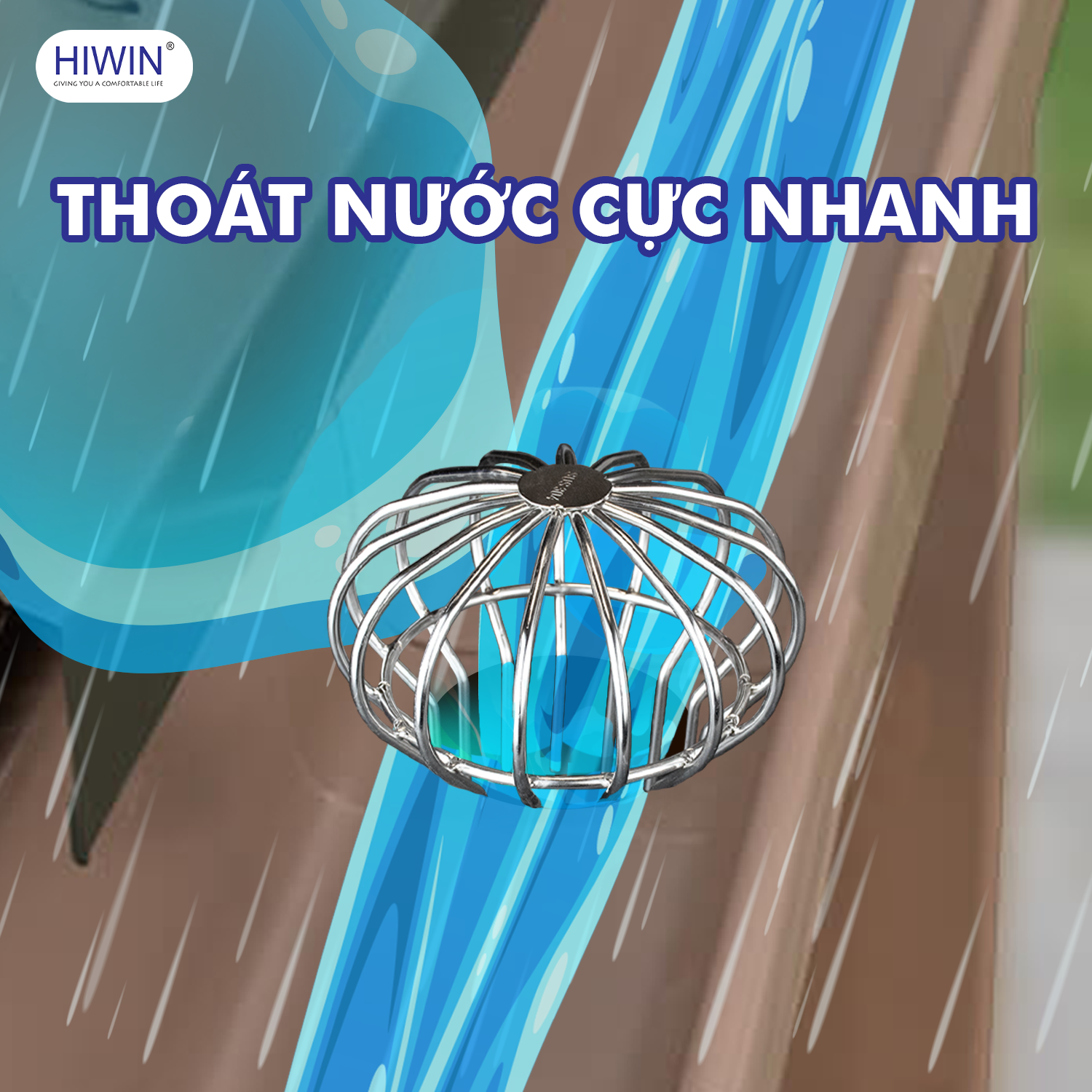 Các thanh nan được bố trí khoa học, tạo ra dòng chảy thông thoáng, tăng khả năng thoát nước