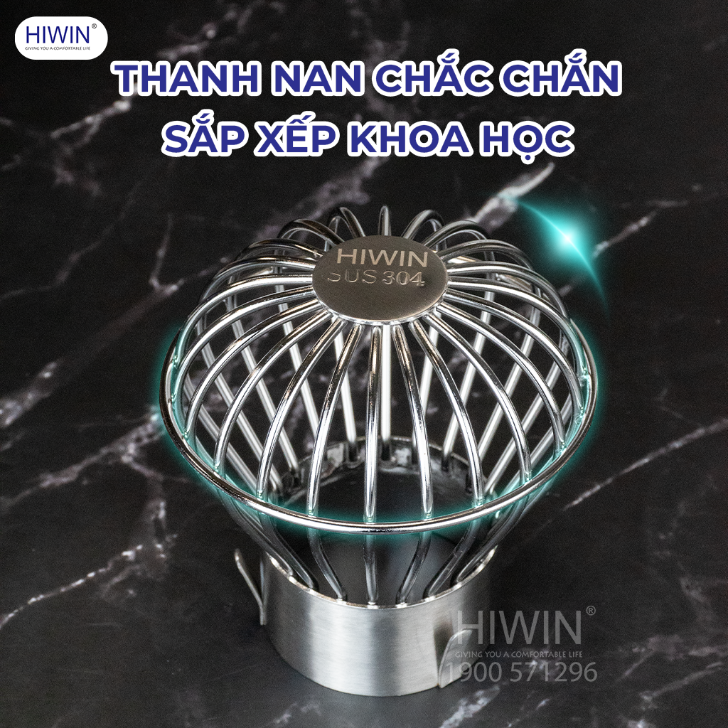 Cầu chặn rác nan sọc Hiwin sở hữu thiết kế hình vòm với các nan sọc