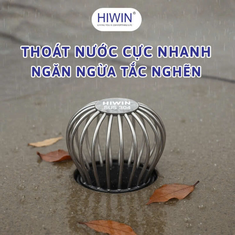 Cầu chắn rác nan sọc có vành inox 304 dòng G-V ống D60/ D76/ D90/ D110 ...