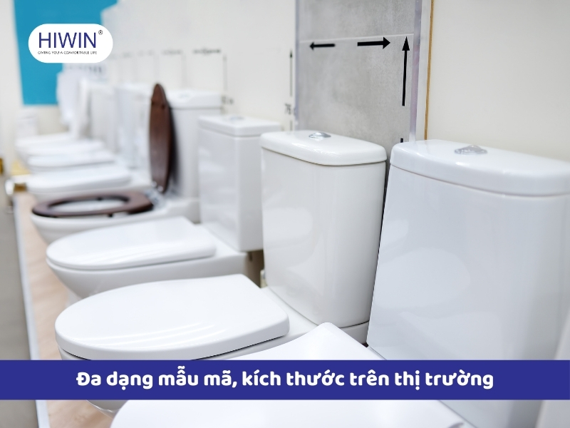 Thiết bị vệ sinh Trung Quốc có đa dạng kiểu dáng, màu sắc và kích thước