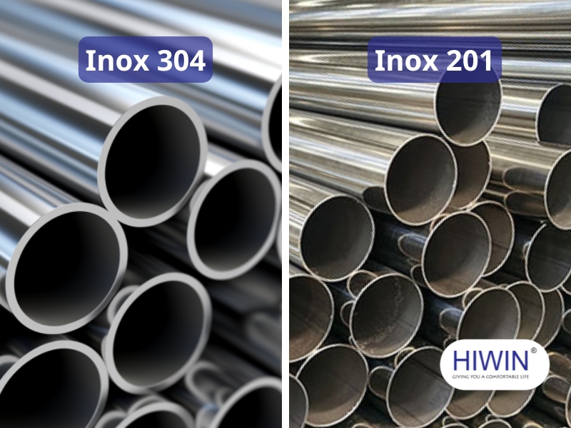304 và I201 là 2 chất liệu dễ thấy của hộp đựng giấy vệ sinh inox