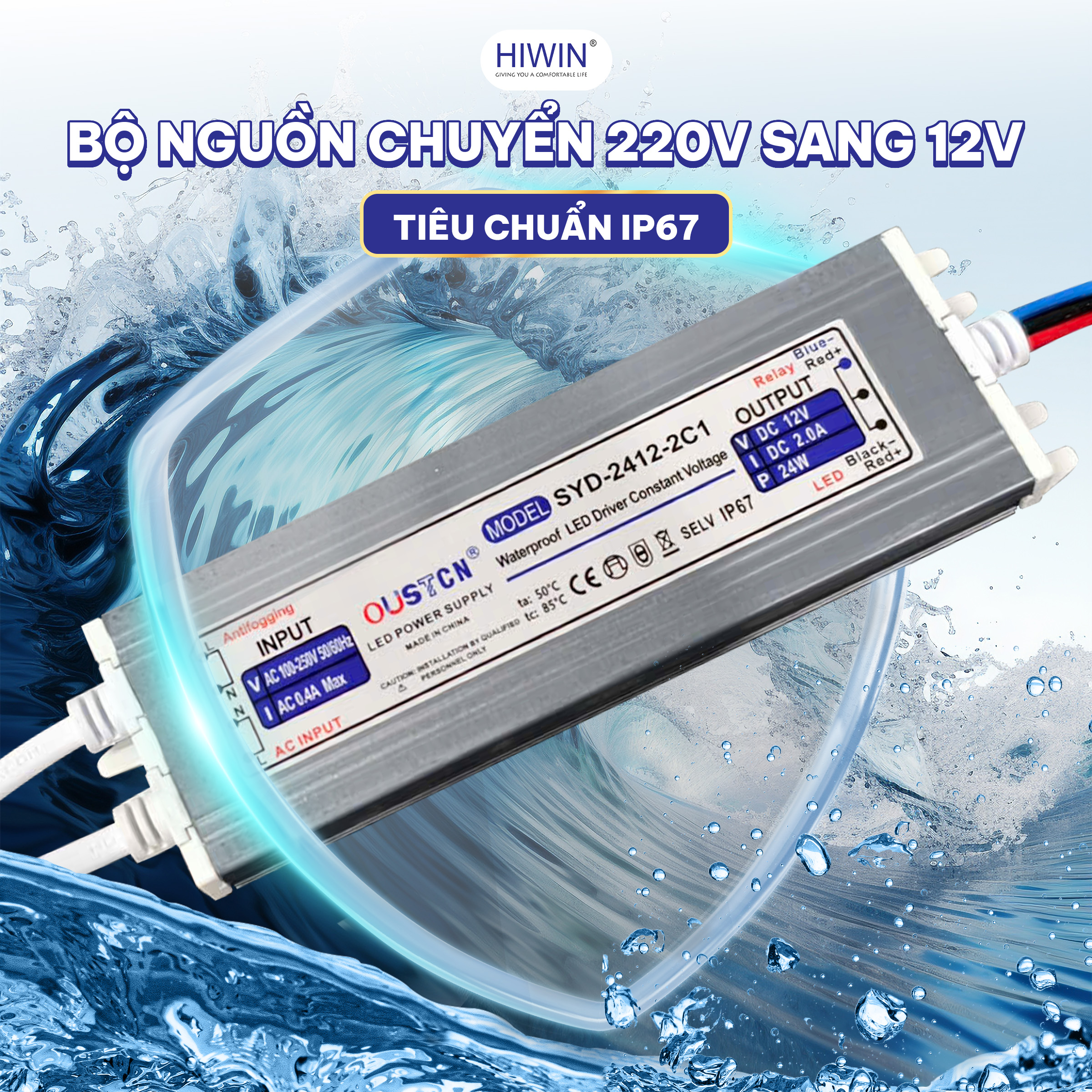 Gương thông minh tròn hiwin M-C6060LDBS-H Sao Trăng Bluetooth
