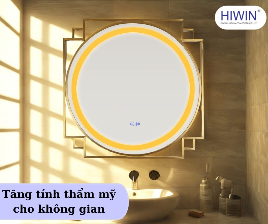 gương đèn LED nhà tắm Hiwin cao cấp uy tín