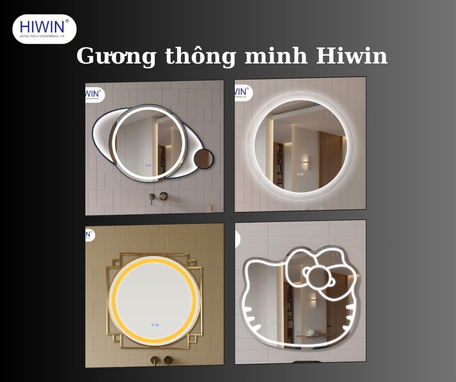 gương đèn LED nhà tắm Hiwin cao cấp uy tín