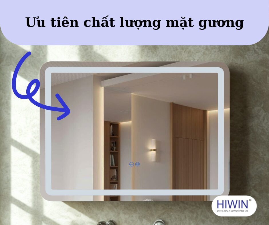 Gương nhà tắm thông minh chính là chất lượng mặt gương