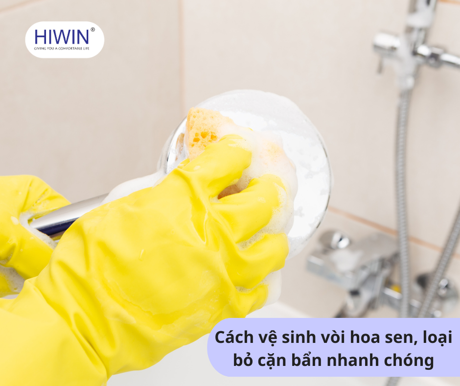 Vệ sinh vòi hoa sen nhanh chóng