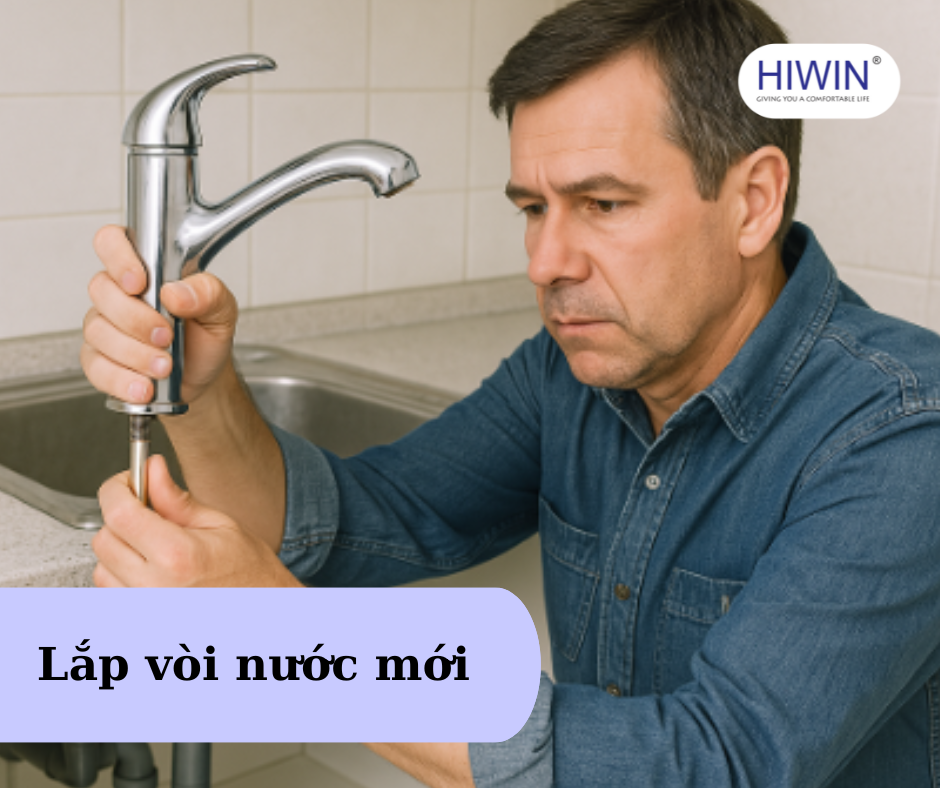 thay vòi nước bồn rửa chén