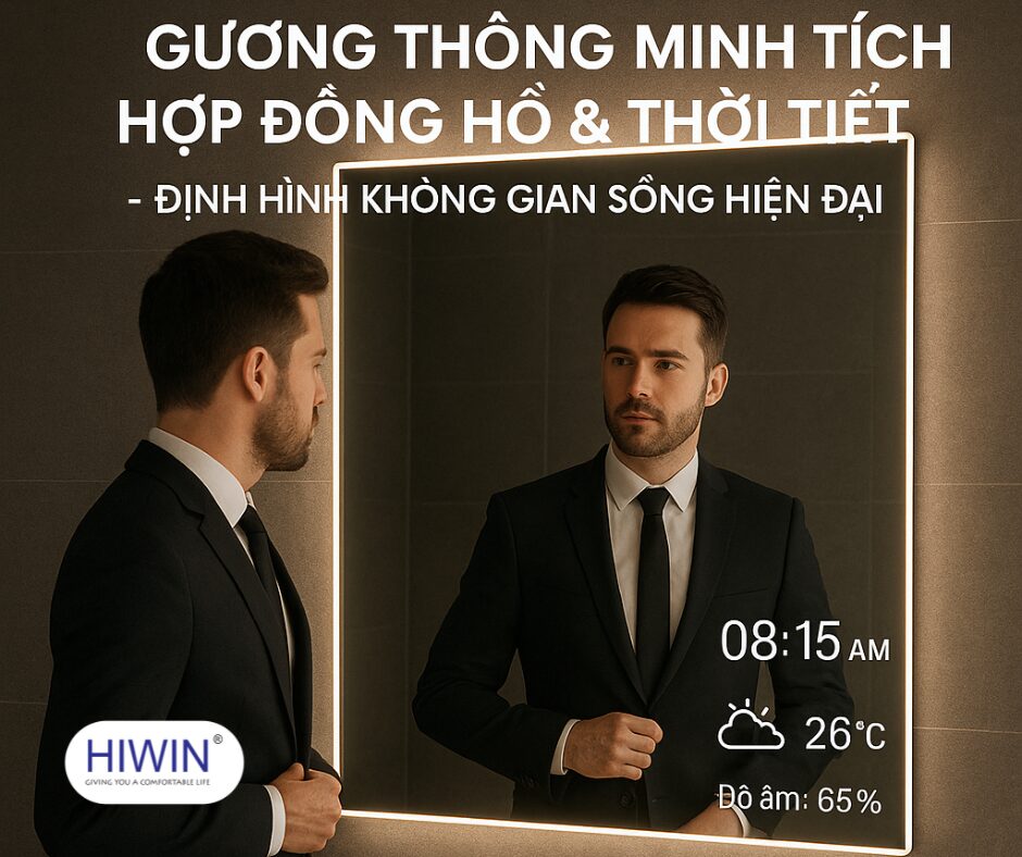 Khám phá gương thông minh có đồng hồ và thời tiết