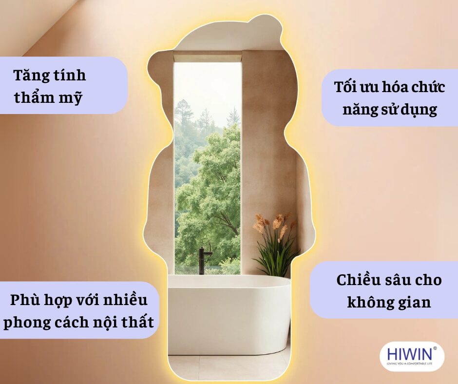 Gương soi toàn thân – Xu hướng nội thất trong không gian sống hiện đại