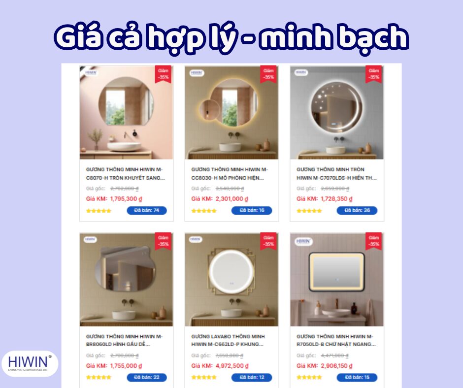 Địa chỉ bán gương thông minh uy tín, giá tốt nhất hiện nay