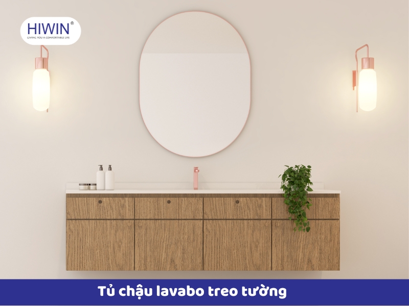 Tủ chậu lavabo treo tường giúp tiết kiệm không gian hiệu quả