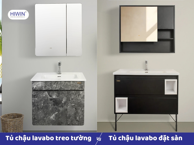 Dựa vào các yếu tổ để quyết định nên chọn tủ chậu lavabo treo hay đặt sàn
