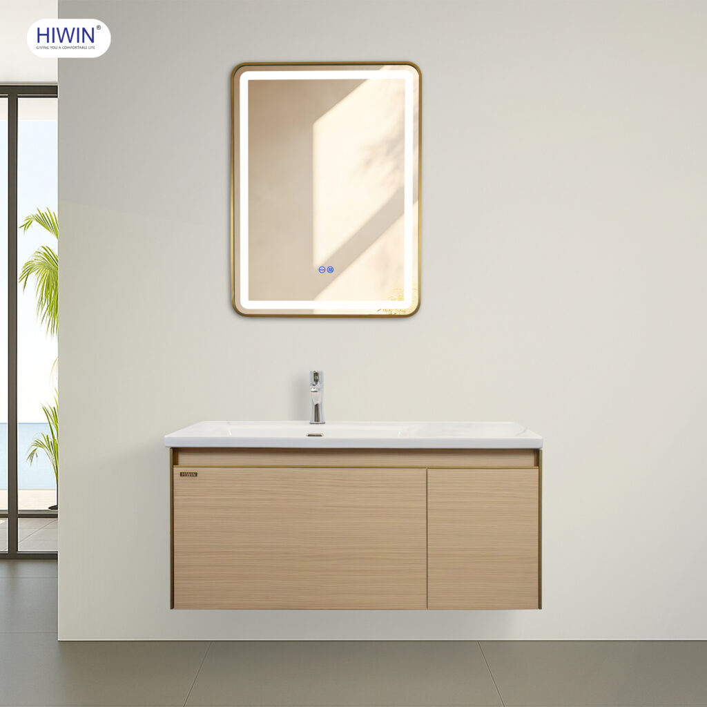 Tủ chậu Lavabo Hiwin YS-2642 vân gỗ thanh lịch