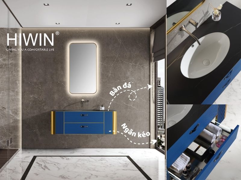 Tủ kết hợp bàn đá nung kết mang đến sự sang trọng và tiện nghi