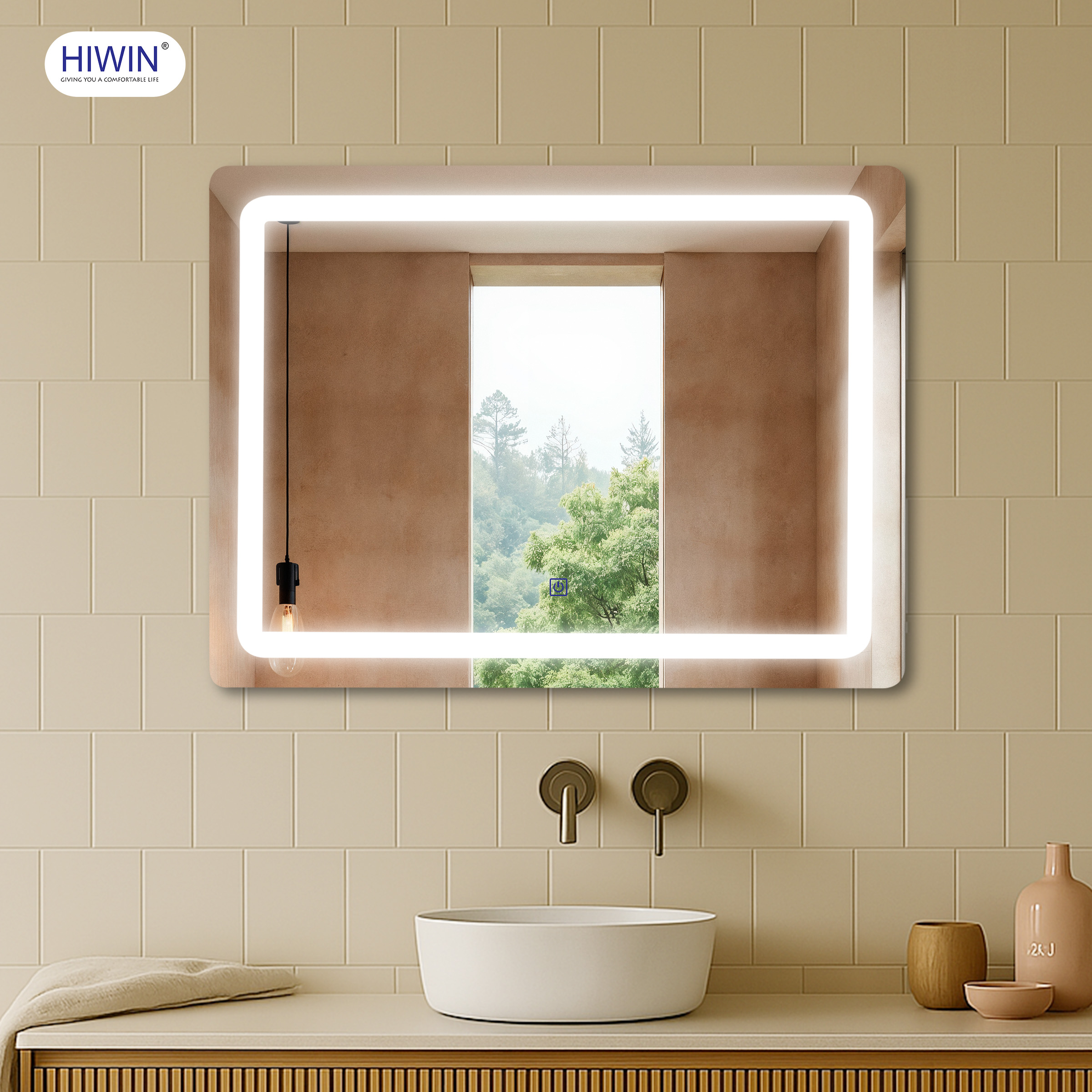 Gương thông minh Hiwin M-C110LD tích hợp hệ thống đèn LED ánh sáng trắng