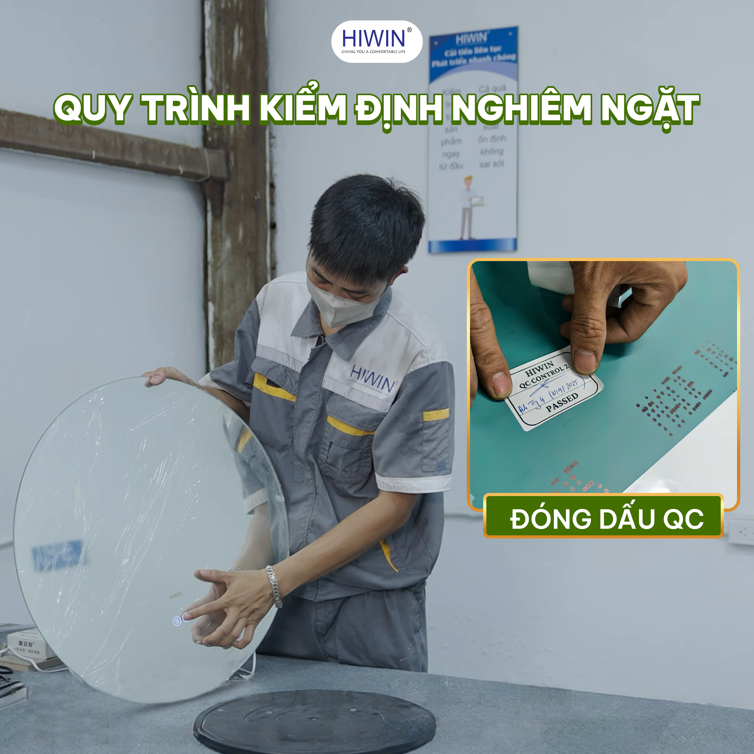 Gương thông minh hiwin M-806-5 kích thước: 500x800mm góc bo tròn an toàn
