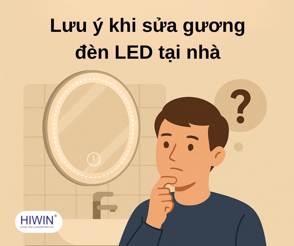 sửa gương đèn LED có thể tiềm ẩn nguy hiểm nếu không có kiến thức về điện