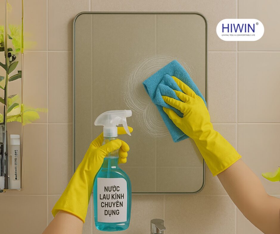 Vệ sinh gương định kỳ giúp sương luôn sạch
