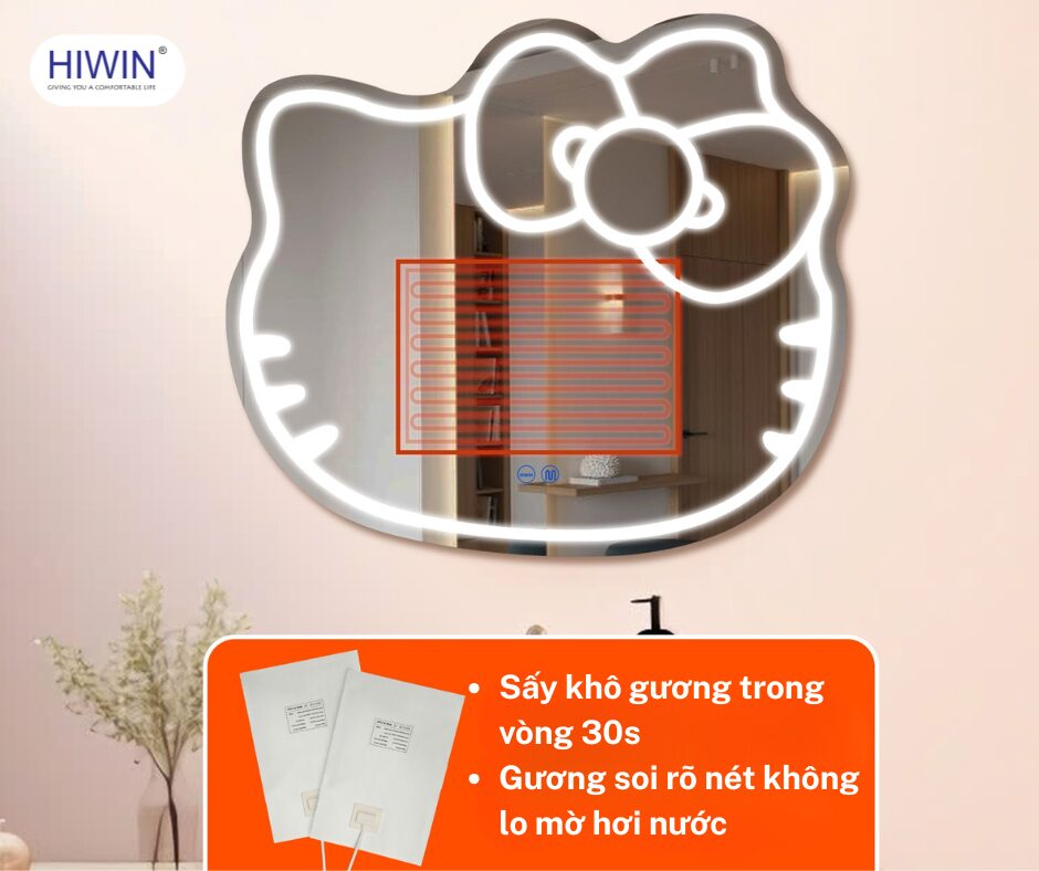 Dòng điện đi qua tấm sưởi → sinh nhiệt → nhiệt lượng lan tỏa làm bay hơi lớp sương mờ