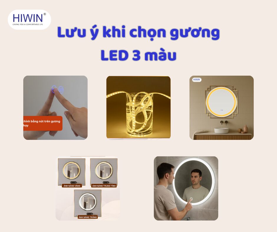 Lưu ý khi chọn gương Led 3 màu 