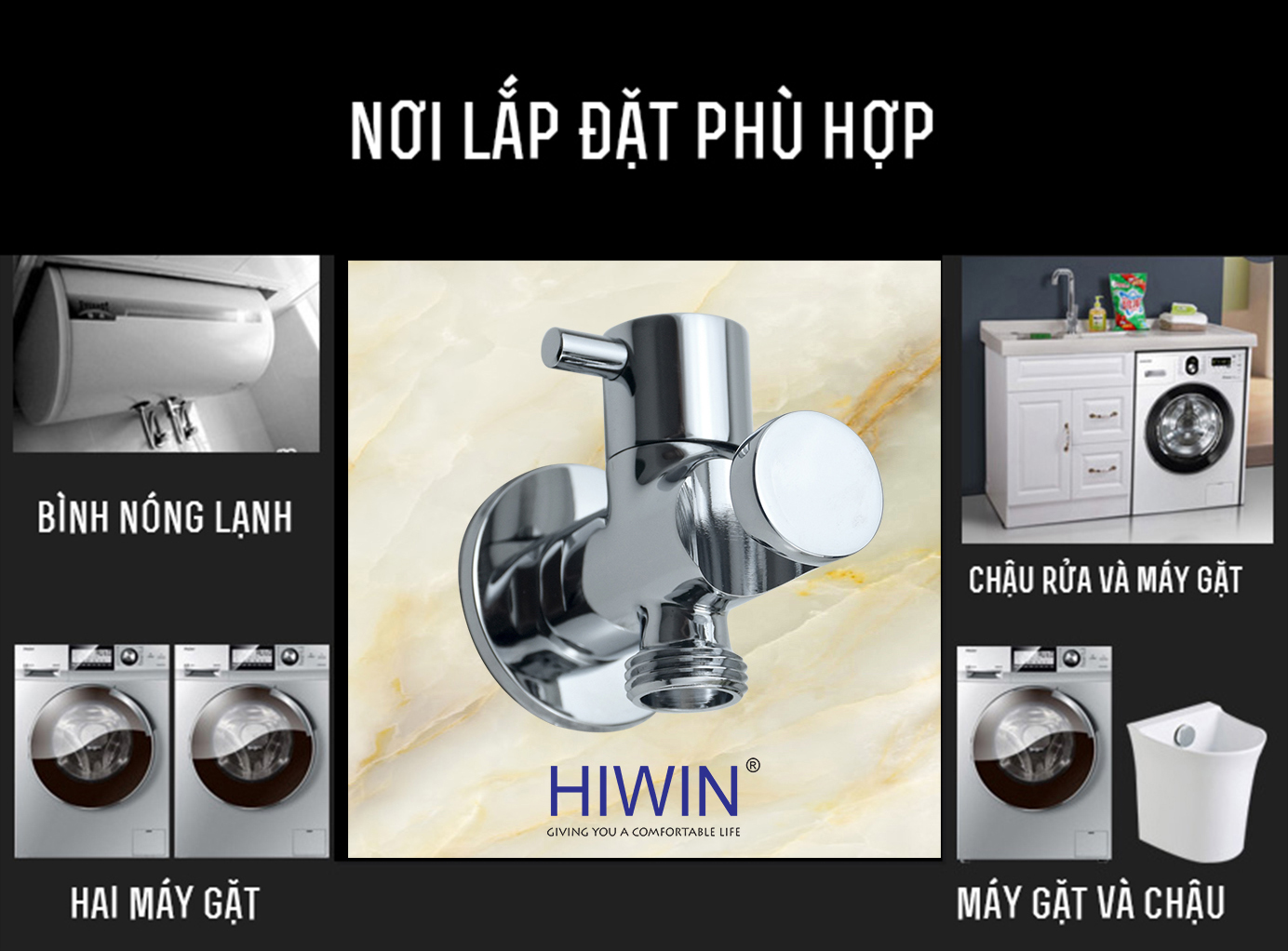 Van góc JF-059 phù hợp lắp đặt tại nhiều vị trí