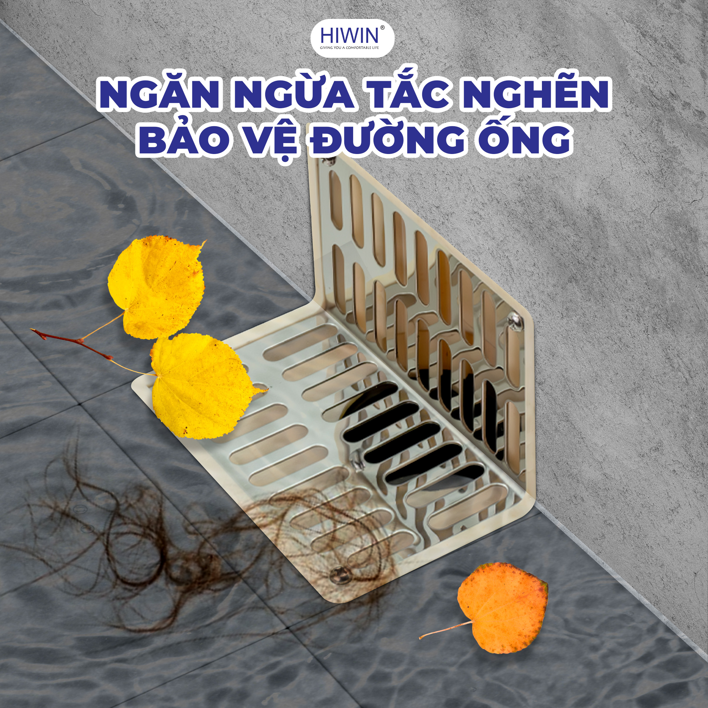 Thoát sàn ngang FD-02 ngăn ngừa tắc nghẽn bảo vệ đường ống 