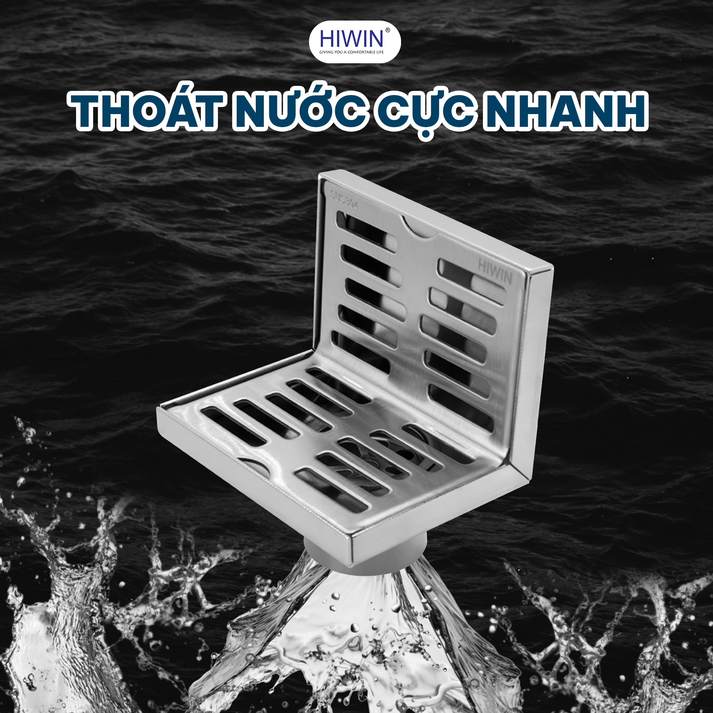 Thoát sàn ngang FD-04B thoát nước nhanh chống ứ đọng